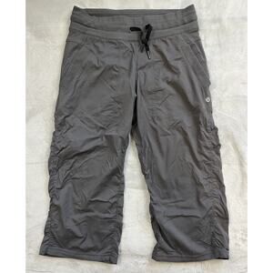 Lululemon Dance Studio Cropped Pants Size 8 Dark Gray Capri Comfort Active